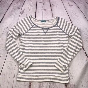 UEC Pim & Larkin striped distressed sweatshirt med